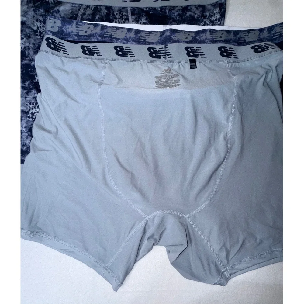 New Balance Boxer Briefs Mens 4XL Blue Grey New set of 3 Performance Athletic